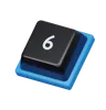 Keycap Number 6