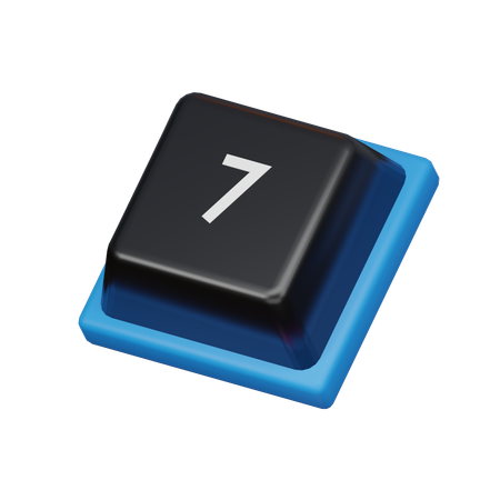 Keycap Number 7  3D Icon