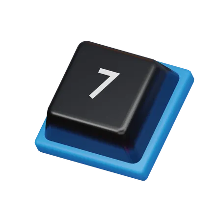 Keycap Number 7 3 D Icon 3D Icon