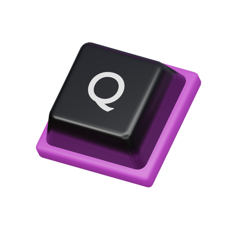 Keycap Q  3D Icon