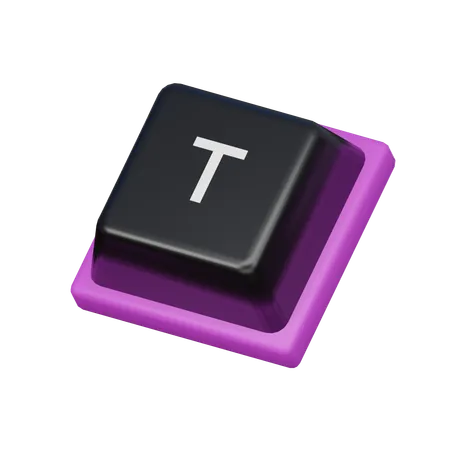 キーキャップ t  3D Icon