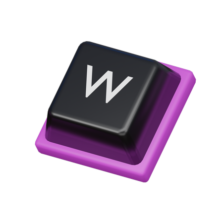 Keycap W  3D Icon