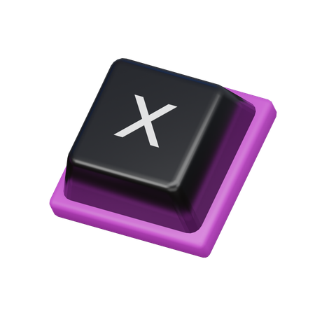 Keycap X  3D Icon