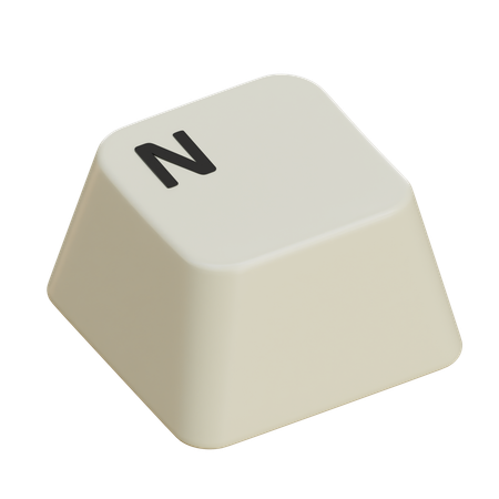 Keycaps N  3D Icon