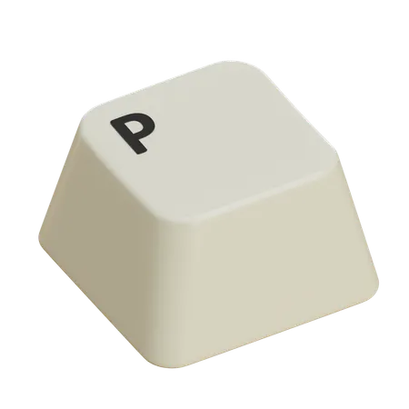 Keycaps P  3D Icon