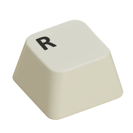 Keycaps R  3D Icon