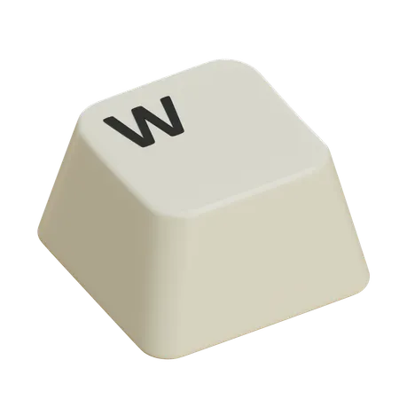 Keycaps W  3D Icon