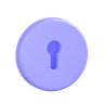 key hole 3d logo