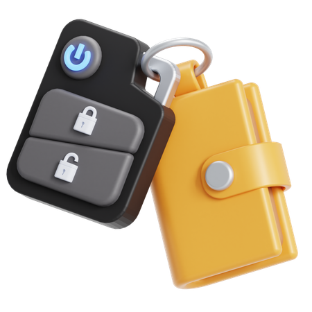 Keyless Car Key  3D Icon