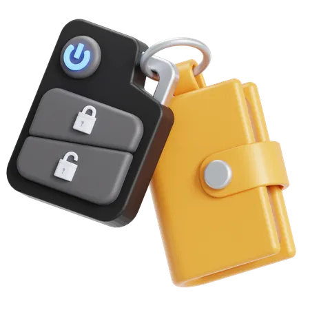 Keyless Car Key  3D Icon