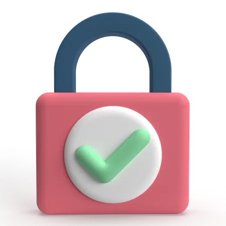 キーロック  3D Icon