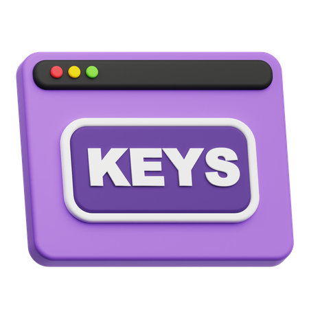 Keys Website  3D Icon