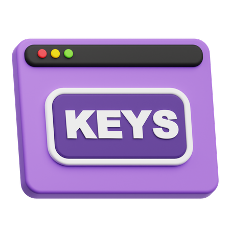 Keys Website  3D Icon