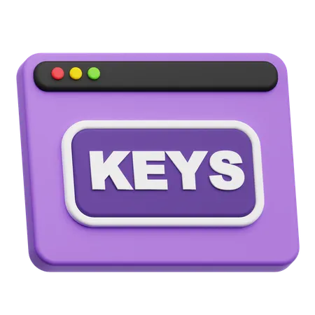 Keys Website  3D Icon