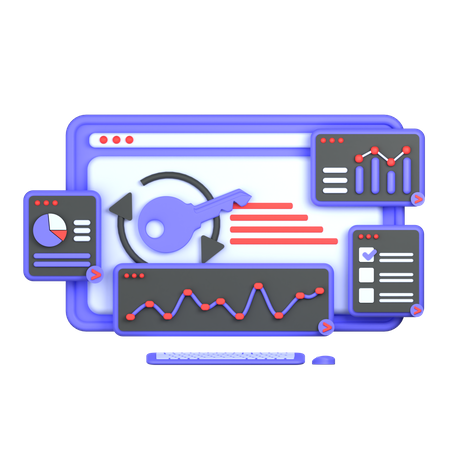 Keyword Analysis  3D Illustration