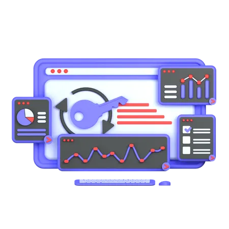 Keyword Analysis  3D Illustration