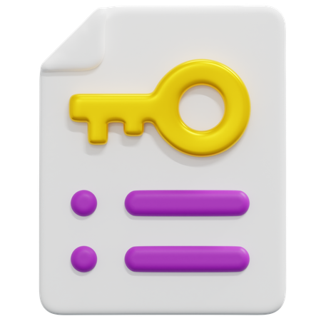 Keyword List  3D Icon