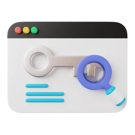 Keyword Research Icon 3D Icon