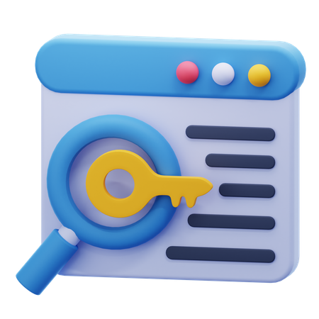 Keyword research  3D Icon