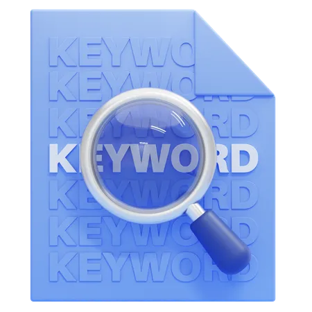 Keyword Research  3D Icon