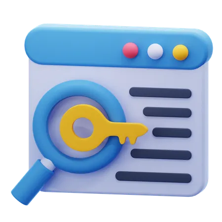 Keyword research  3D Icon