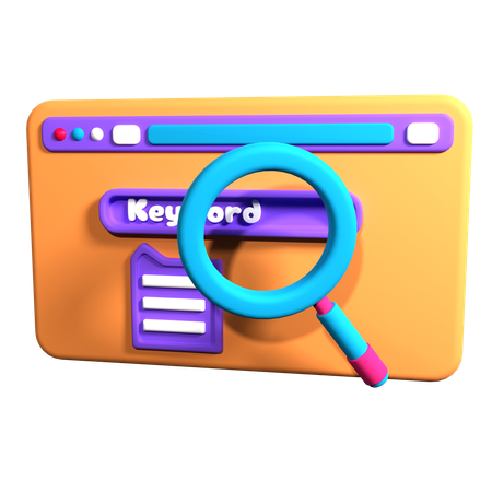 Keyword Research  3D Icon