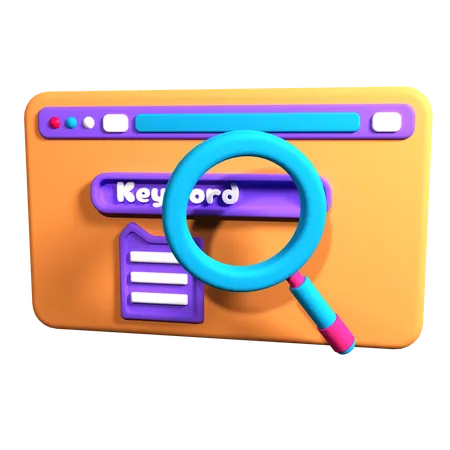 Keyword Research  3D Icon