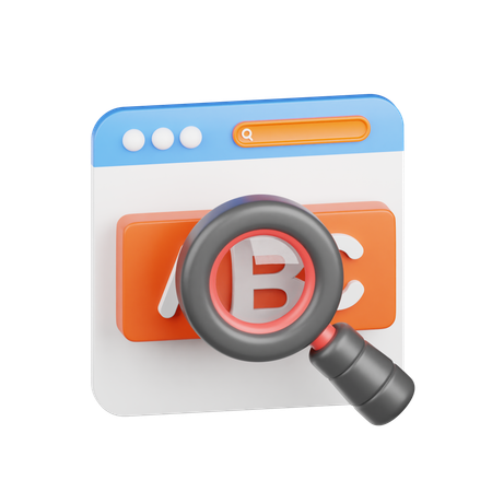 Keyword Research  3D Icon