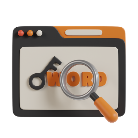 Keyword Research  3D Icon