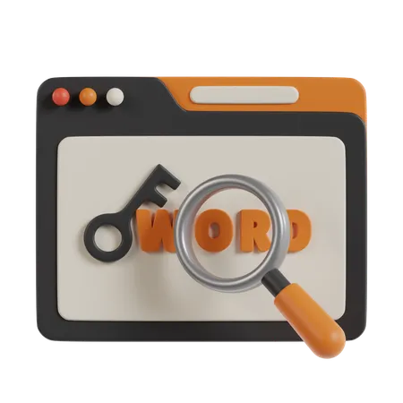 Keyword Research  3D Icon