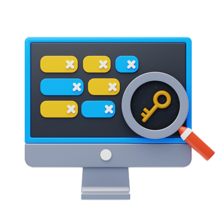 Keyword Research  3D Icon