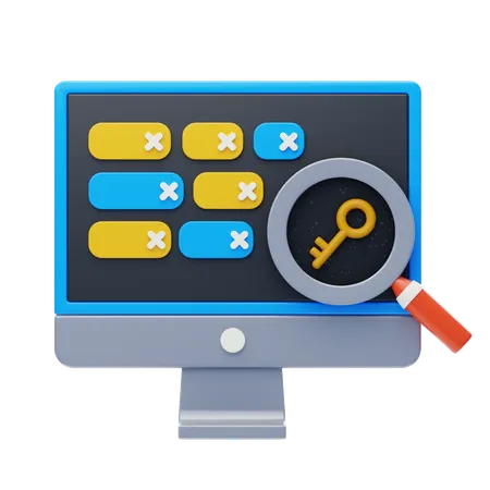 Keyword Research  3D Icon