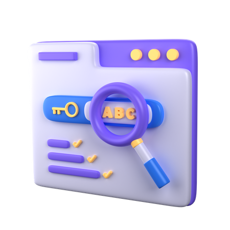 Keyword Research 3D Icon
