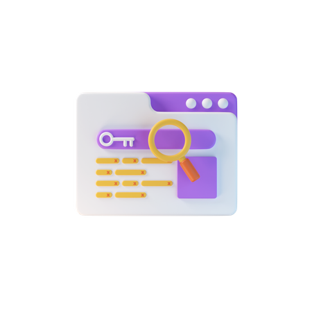 Keyword Search  3D Icon