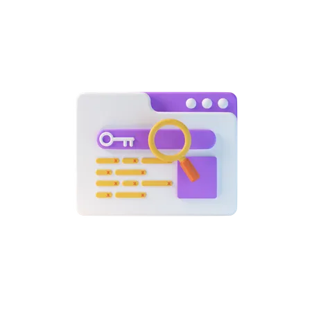 Keyword Search  3D Icon