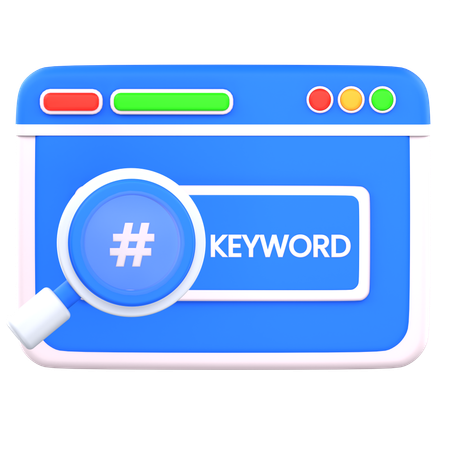 Keyword search  3D Icon