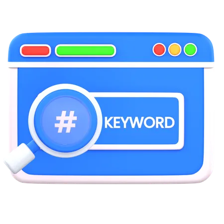 Keyword search  3D Icon