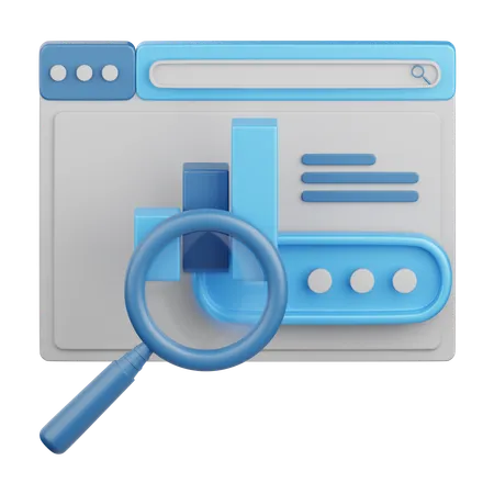 Keyword Search engine  3D Icon