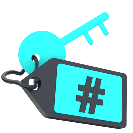 Keyword Tag  3D Icon