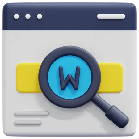 Keywords Search 3D Icon