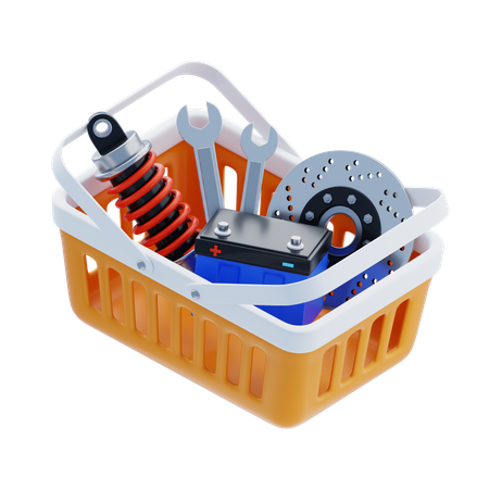 Kfz-Ersatzteilmarkt  3D Icon
