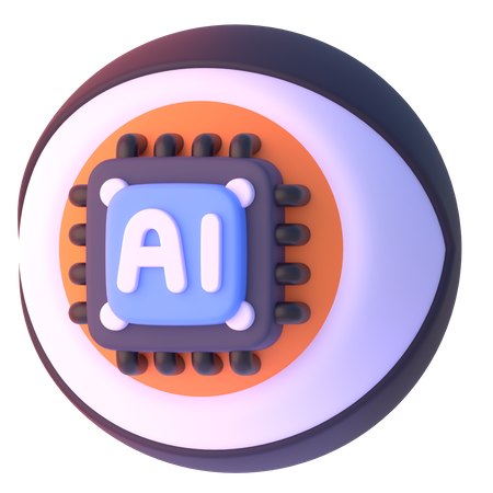 KI-Augenscanner  3D Icon