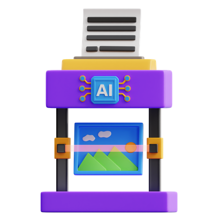 KI-Bildverarbeitung  3D Icon