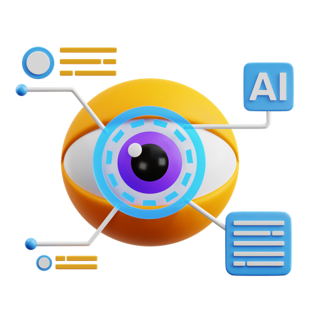KI biometrisches Auge  3D Icon
