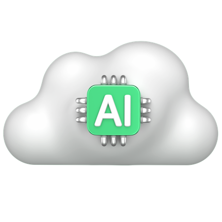KI-Wolke  3D Icon