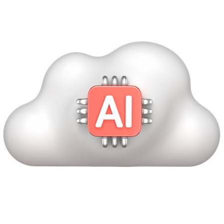 KI-Wolke  3D Icon