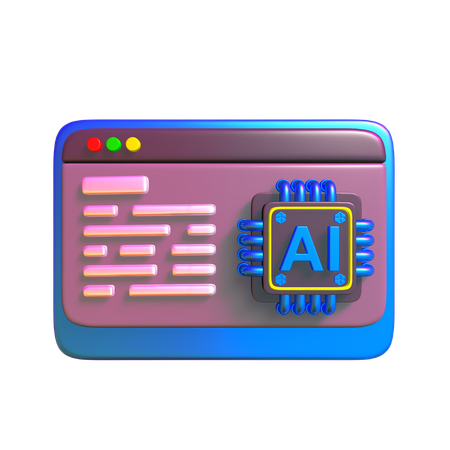 KI-Code-Entwicklung  3D Icon