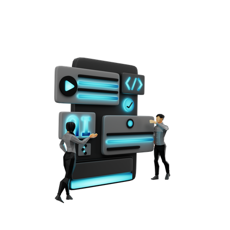 KI-Codierung  3D Icon
