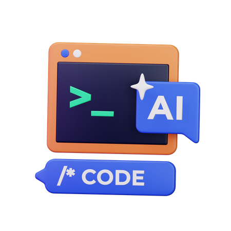 KI-Codierung  3D Icon