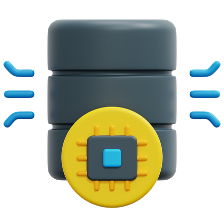 KI-Datenbank  3D Icon